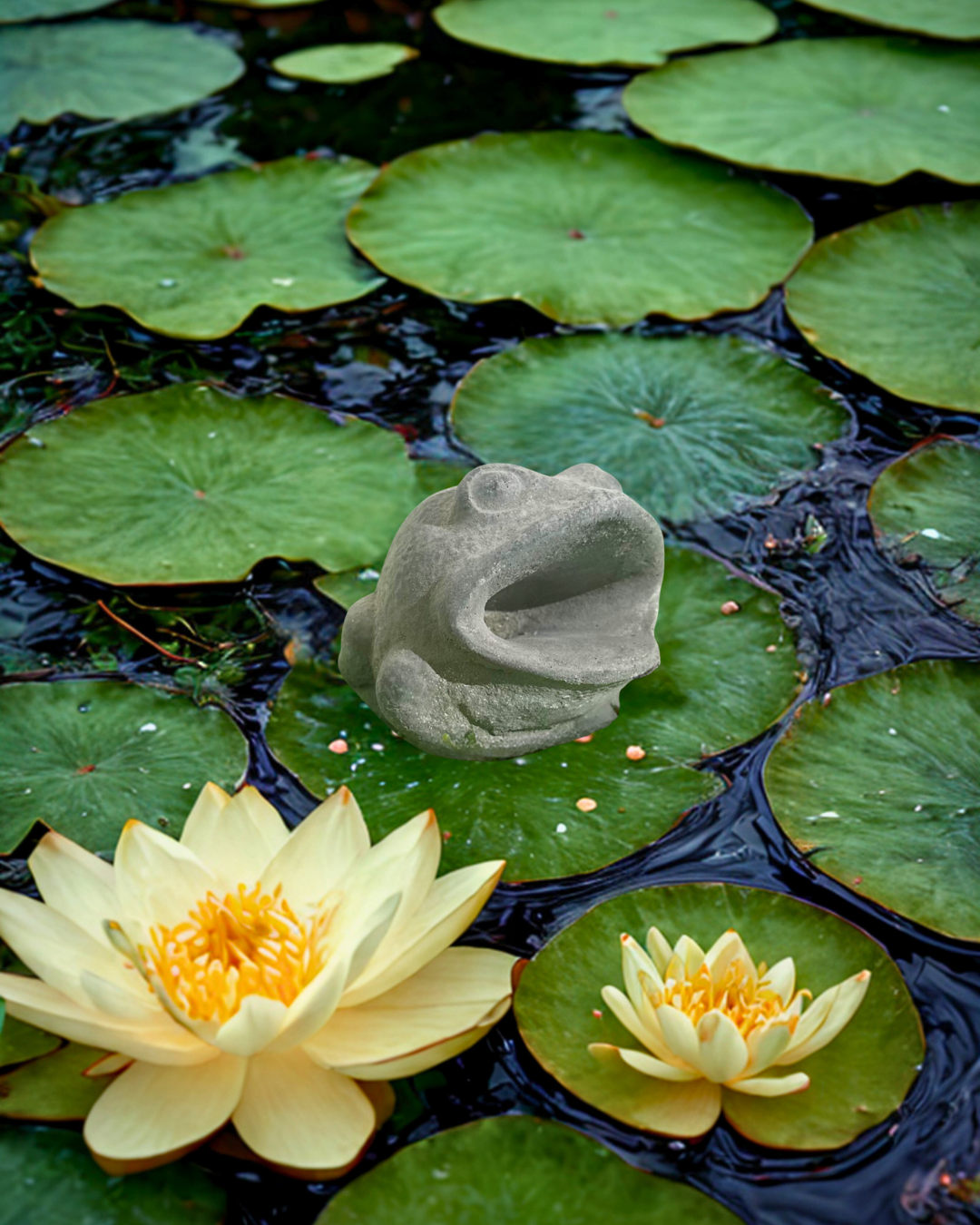 Gartenfigur „Quaki der Frosch“ – Der König der Gartengeräusche